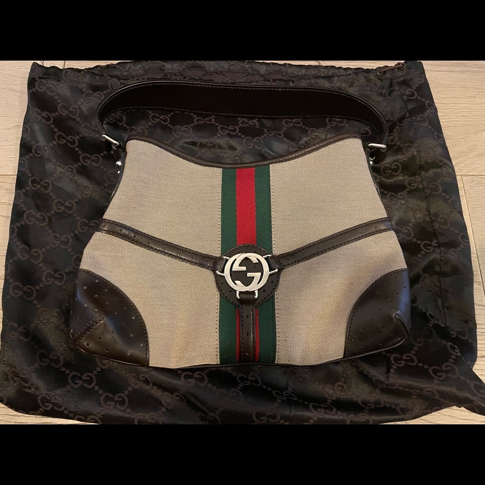 Authentic Gucci Brown Shoulder Bag NWOT